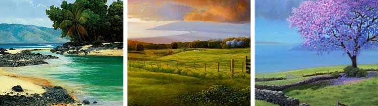 Hawaiian Turquoise, Gathering Gold, Grandmother Jacaranda by Curtis Wilson Cost