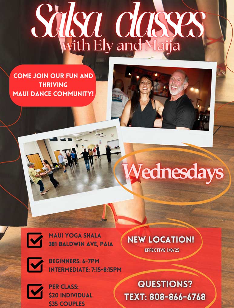 Salsa Classes every Wednesday with Maija and Ely