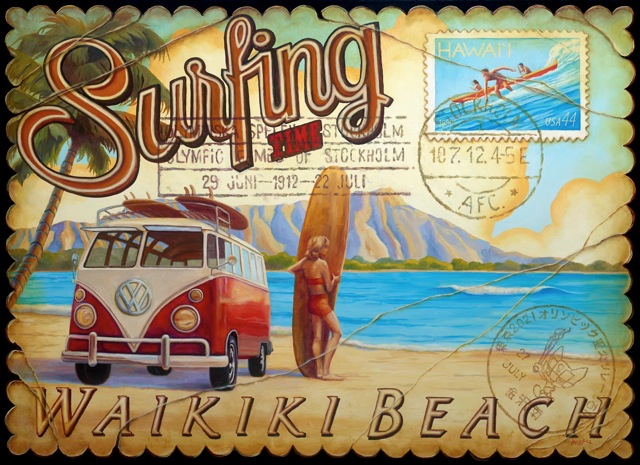 Surfing Time by Jeanne Bitz